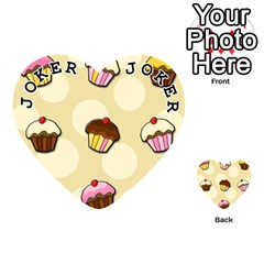 Colorful cupcakes pattern Playing Cards 54 (Heart)  from ArtsNow.com Front - Joker1