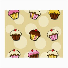Colorful cupcakes pattern Small Glasses Cloth (2 Back