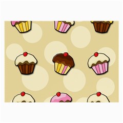 Colorful cupcakes pattern Large Glasses Cloth (2 Front