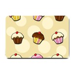 Colorful cupcakes pattern Small Doormat 