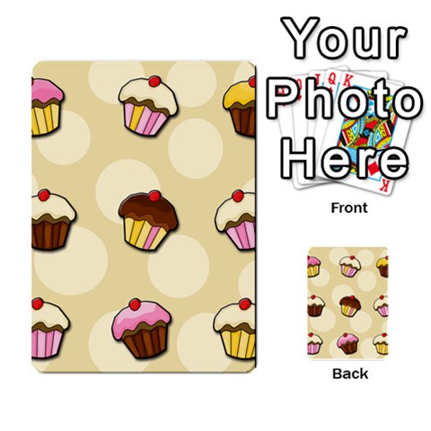 Colorful cupcakes pattern Multi Back 1