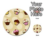 Colorful cupcakes pattern Multi-purpose Cards (Round) 