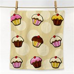 Colorful cupcakes pattern Face Towel