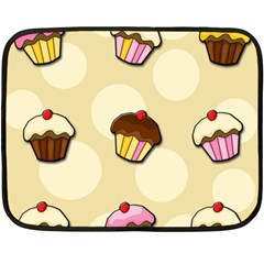 Colorful cupcakes pattern Double Sided Fleece Blanket (Mini)  from ArtsNow.com 35 x27  Blanket Front