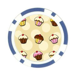 Colorful cupcakes pattern Poker Chip Card Guards (10 pack)  from ArtsNow.com Front