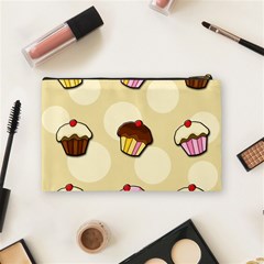 Colorful cupcakes pattern Cosmetic Bag (Medium)  from ArtsNow.com Back