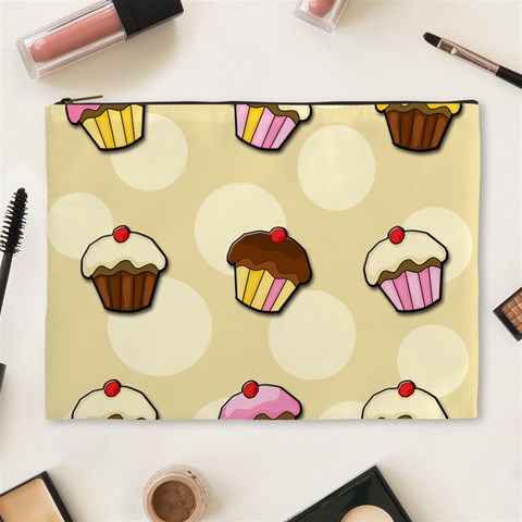 Colorful cupcakes pattern Cosmetic Bag (XL) from ArtsNow.com Front