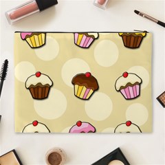 Colorful cupcakes pattern Cosmetic Bag (XL) from ArtsNow.com Back