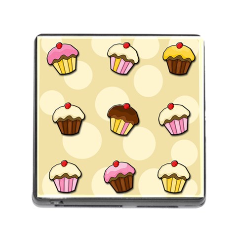 Colorful cupcakes pattern Memory Card Reader (Square) from ArtsNow.com Front