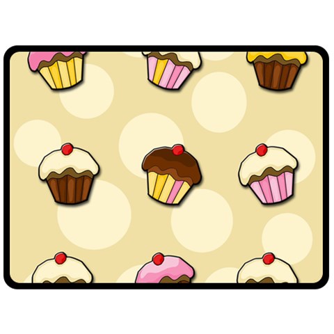 Colorful cupcakes pattern Fleece Blanket (Large)  from ArtsNow.com 80 x60  Blanket Front