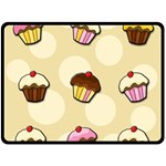 Colorful cupcakes pattern Fleece Blanket (Large) 