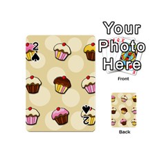 Colorful cupcakes pattern Playing Cards 54 (Mini)  from ArtsNow.com Front - Spade2