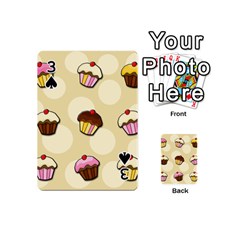 Colorful cupcakes pattern Playing Cards 54 (Mini)  from ArtsNow.com Front - Spade3