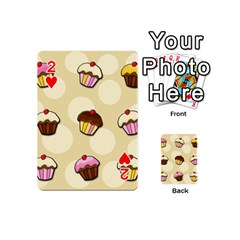 Colorful cupcakes pattern Playing Cards 54 (Mini)  from ArtsNow.com Front - Heart2