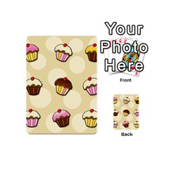 Colorful cupcakes pattern Playing Cards 54 (Mini)  from ArtsNow.com Back