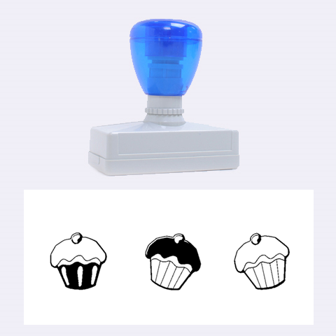 Colorful cupcakes pattern Rubber Stamps (Large) from ArtsNow.com 2.26 x1.05  Stamp