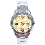 Colorful cupcakes pattern Stainless Steel Analogue Watch