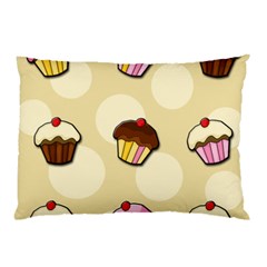 Colorful cupcakes pattern Pillow Case (Two Sides) from ArtsNow.com Back