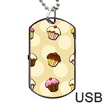 Colorful cupcakes pattern Dog Tag USB Flash (Two Sides) 