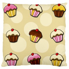 Colorful cupcakes pattern Large Cushion Case (Two Sides) from ArtsNow.com Front