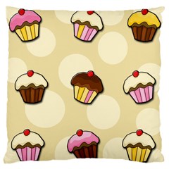 Colorful cupcakes pattern Large Cushion Case (Two Sides) from ArtsNow.com Back