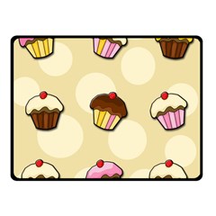 Colorful cupcakes pattern Double Sided Fleece Blanket (Small)  from ArtsNow.com 45 x34  Blanket Front