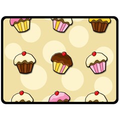 Colorful cupcakes pattern Double Sided Fleece Blanket (Large)  from ArtsNow.com 80 x60  Blanket Front