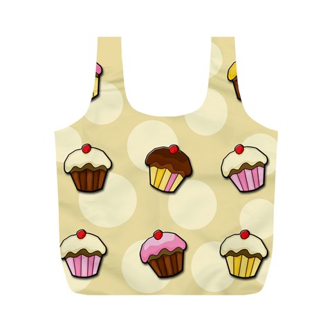 Colorful cupcakes pattern Full Print Recycle Bags (M)  from ArtsNow.com Front
