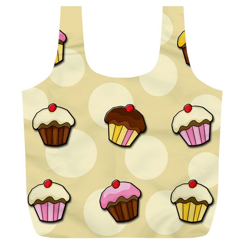 Colorful cupcakes pattern Full Print Recycle Bags (L)  from ArtsNow.com Front