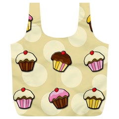 Colorful cupcakes pattern Full Print Recycle Bags (L)  from ArtsNow.com Front