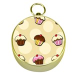 Colorful cupcakes pattern Gold Compasses