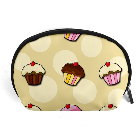 Colorful cupcakes pattern Accessory Pouches (Large)  from ArtsNow.com Front