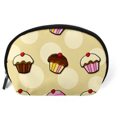 Colorful cupcakes pattern Accessory Pouches (Large)  from ArtsNow.com Back