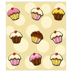 Colorful cupcakes pattern Drawstring Pouches (Small)  from ArtsNow.com Front