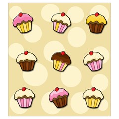 Colorful cupcakes pattern Drawstring Pouches (Large)  from ArtsNow.com Back