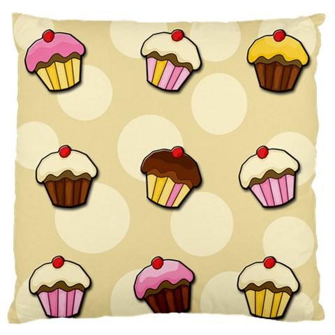 Colorful cupcakes pattern Large Flano Cushion Case (One Side) from ArtsNow.com Front