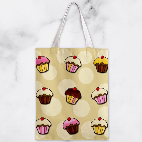 Colorful cupcakes pattern Zipper Classic Tote Bag from ArtsNow.com Front