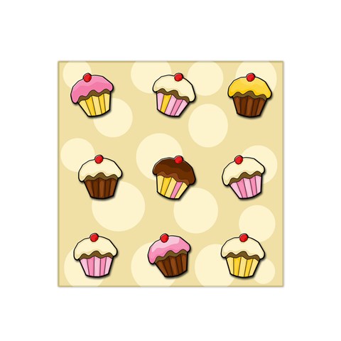 Colorful cupcakes pattern Satin Bandana Scarf from ArtsNow.com Front