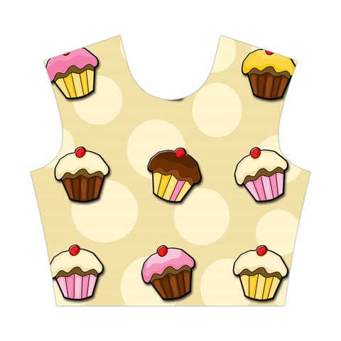 Colorful cupcakes pattern Cotton Crop Top from ArtsNow.com Front