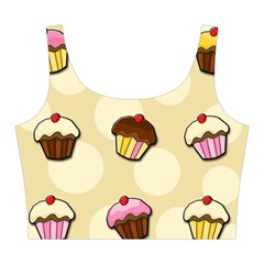 Colorful cupcakes pattern Midi Sleeveless Dress from ArtsNow.com Top Front