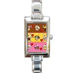 Love cupcakes Rectangle Italian Charm Watch