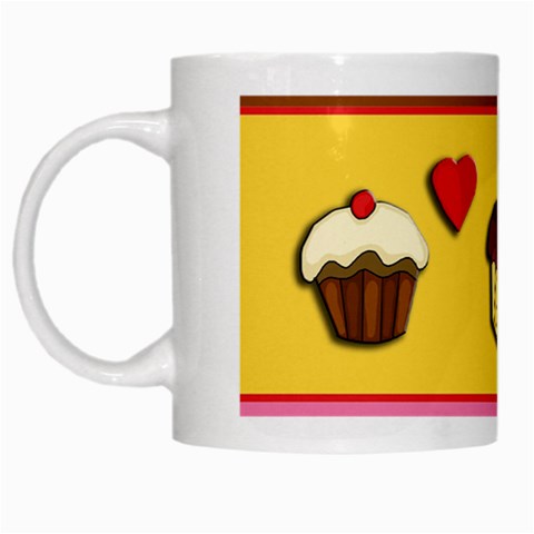 Love cupcakes White Mugs from ArtsNow.com Left