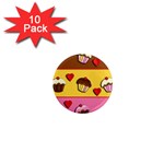 Love cupcakes 1  Mini Magnet (10 pack) 