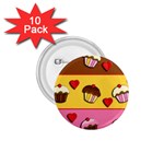 Love cupcakes 1.75  Buttons (10 pack)