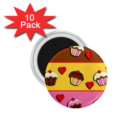 Love cupcakes 1.75  Magnets (10 pack)  from ArtsNow.com Front
