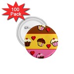 Love cupcakes 1.75  Buttons (100 pack) 