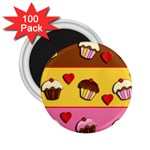 Love cupcakes 2.25  Magnets (100 pack) 