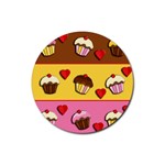 Love cupcakes Rubber Coaster (Round) 