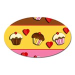 Love cupcakes Oval Magnet