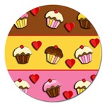 Love cupcakes Magnet 5  (Round)